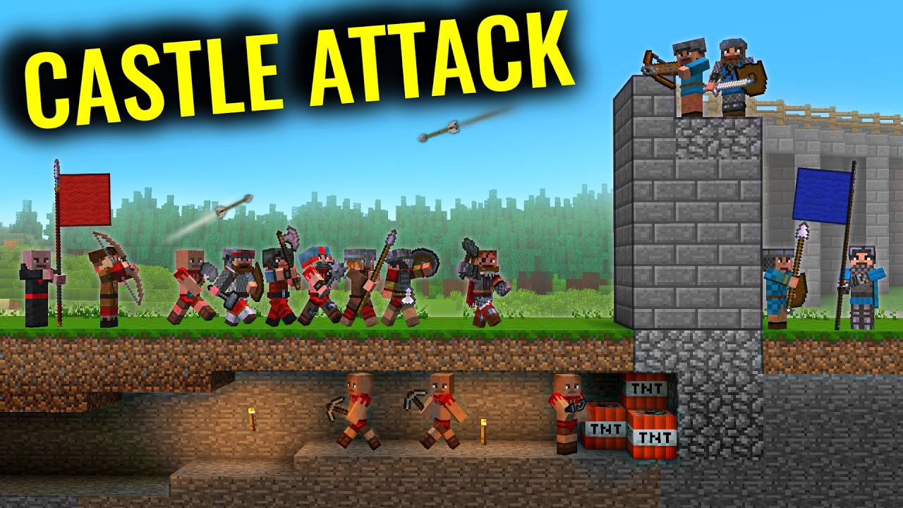 Epic Battle for Castle in MINECRAFT