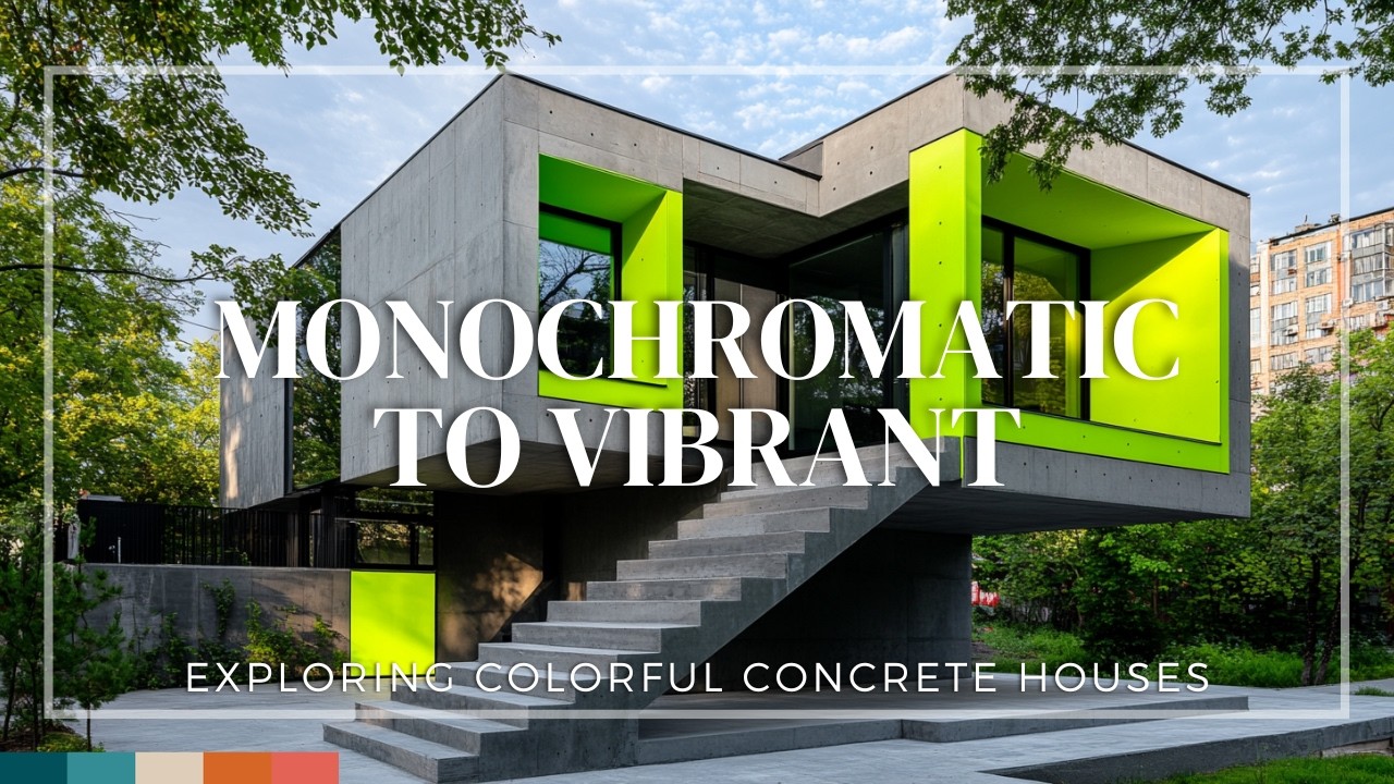 Monochromatic to Vibrant: Exploring Colorful Concrete Houses