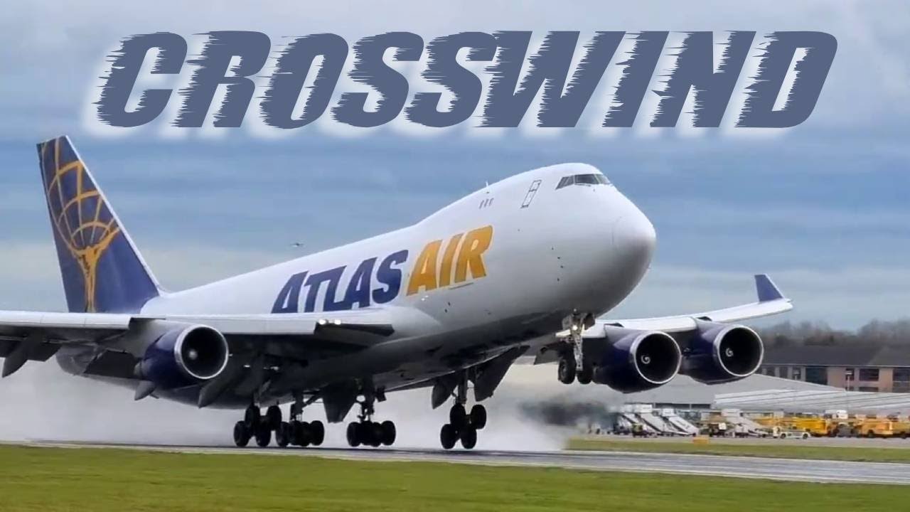 Crosswind v Boeing 747-400 ATLAS AIR 🌍✈️