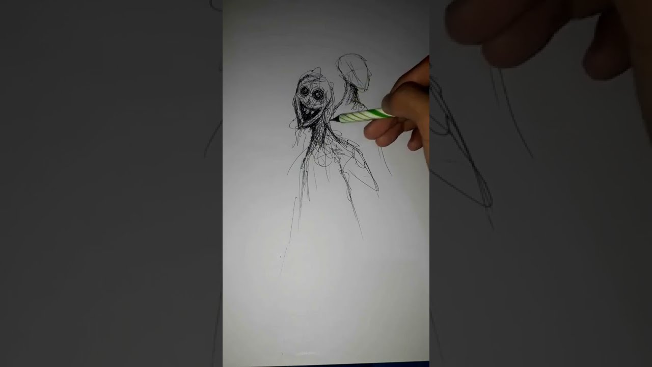 Line Art Drawing Proces - Dark Figures