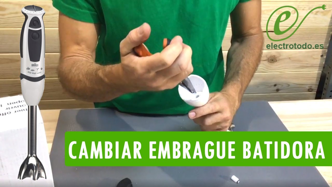 Reparar pie batidora Braun Minipimer con embrague roto