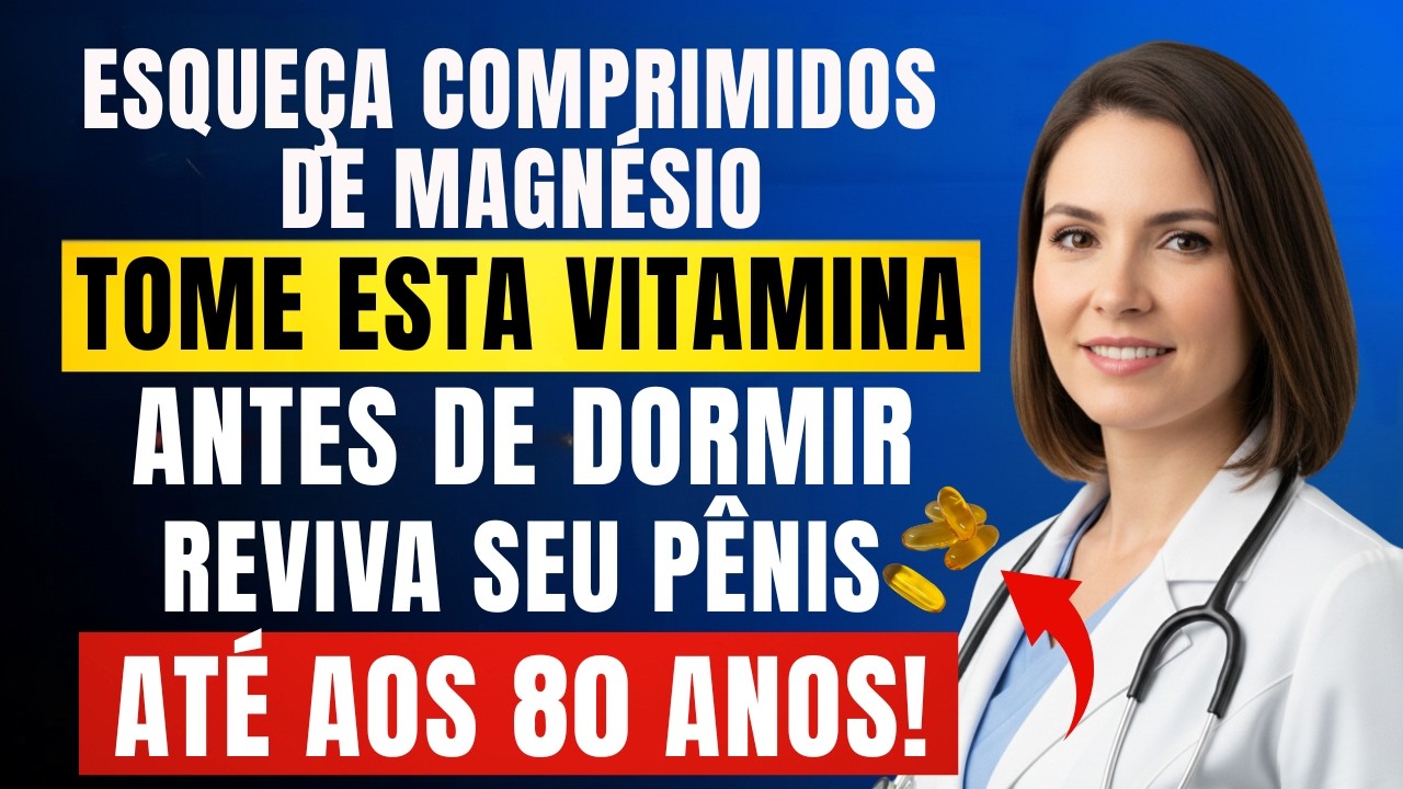 Esqueça o magnésio! Tome duas vitaminas à noite para revitalizar instantaneamente sua virilidade