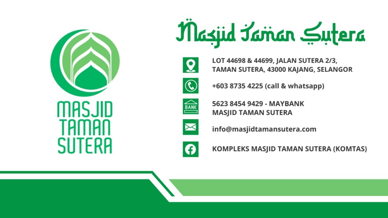 MAJLIS TADARUS & KHATAM AL-QURAAN MASJID TAMAN SUTERA