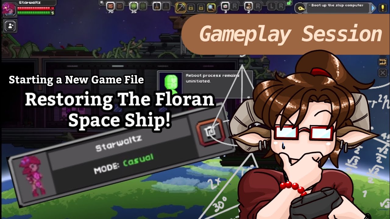 Gameplay - Starbound - Restoring the Floran Ship! (New game file)