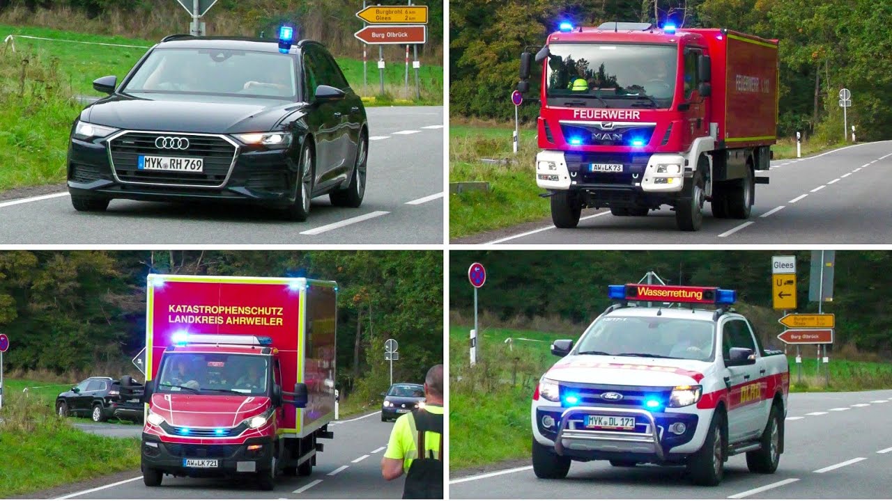 [Gyrocopterabsturz in See] Einsatzfahrten zu Großeinsatz am Laacher See