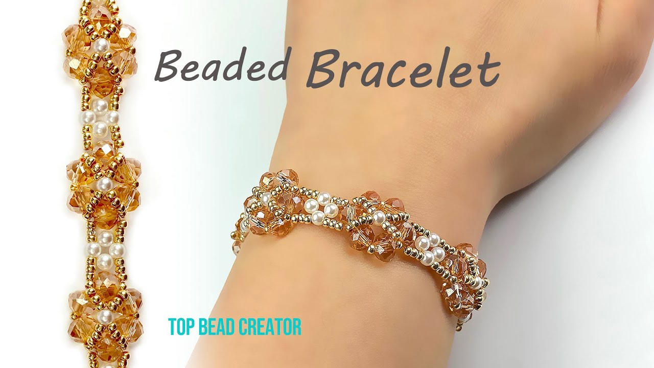 Spring bloom bracelet, Simple pattern bracelet tutorial