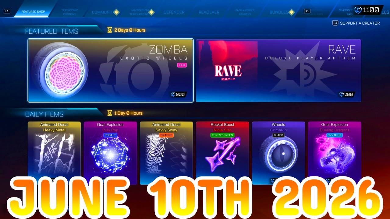 Rocket League ITEM SHOP Daily #547 (10th June 2026) SEASON 23 SHOP!!