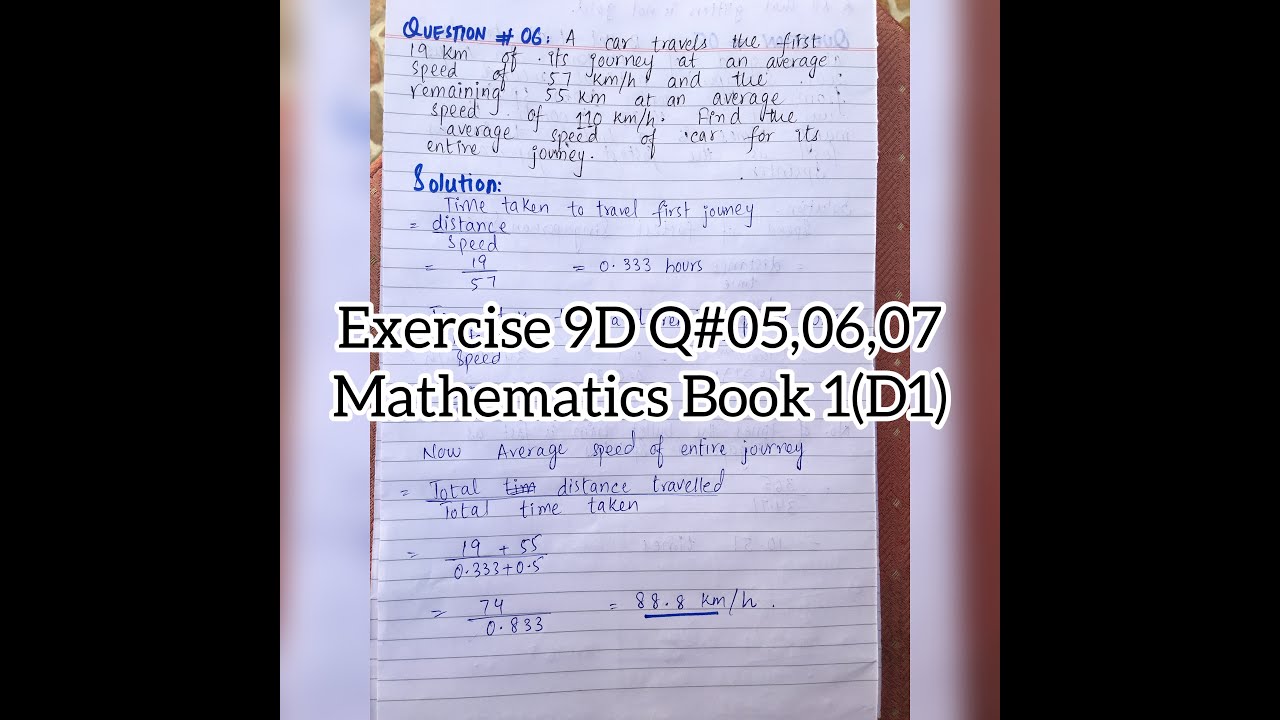 Q#05,06,07 || Exercise#9D || Mathematics Book 1(D1) || 7th Edition || New syllabus