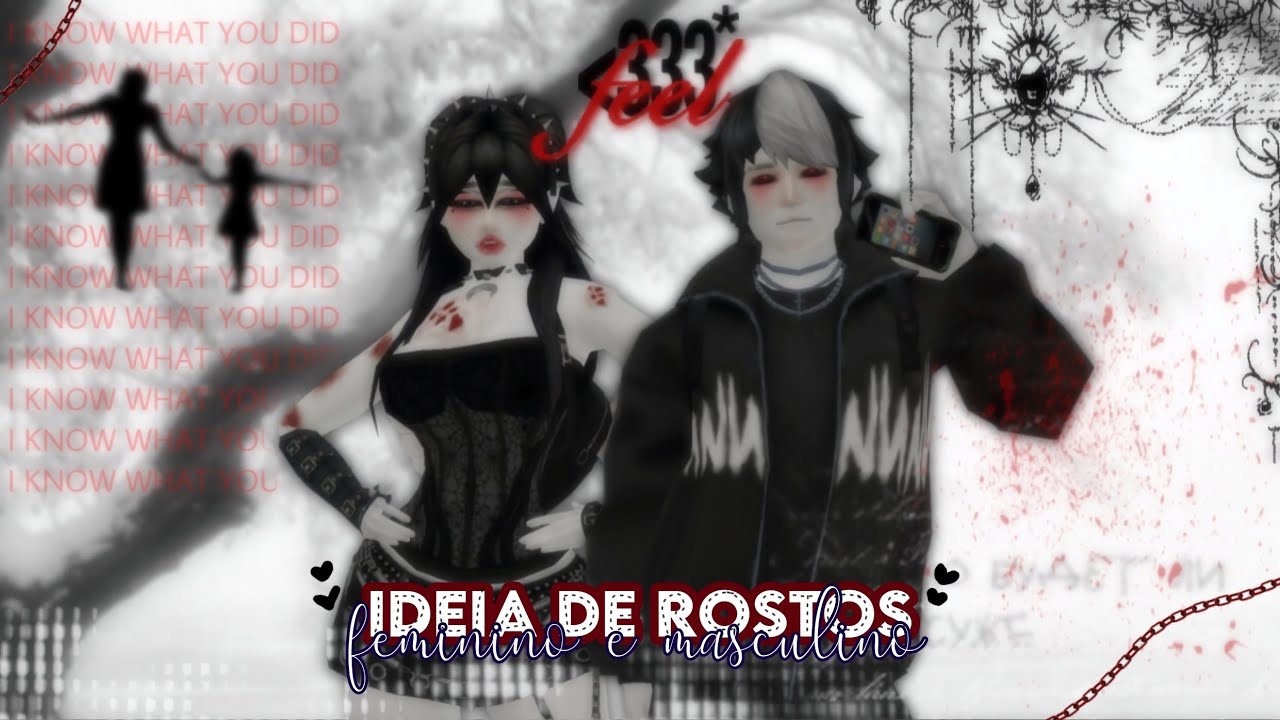 ˙⋆✮ 🎧ྀི Ideia de rosto emo/dark/gótico feminino e masculino | Avakin Life 2025