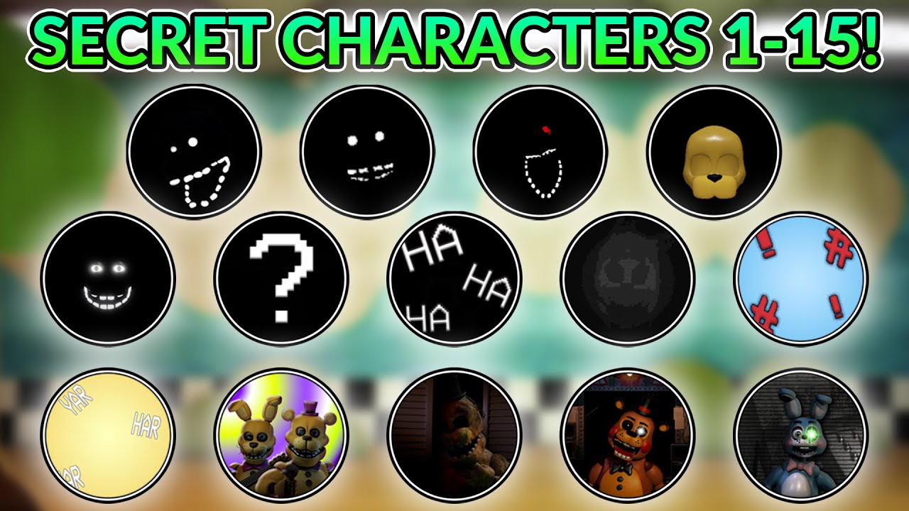 How to get Secret Characters & Badges 1-15 in Fredbear's Mega Roleplay - ROBLOX