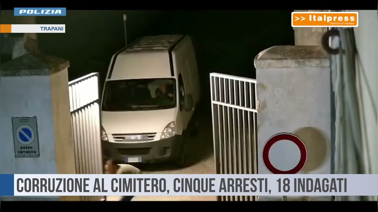 Trapani. Corruzione al cimitero, cinque arresti, 18 indagati
