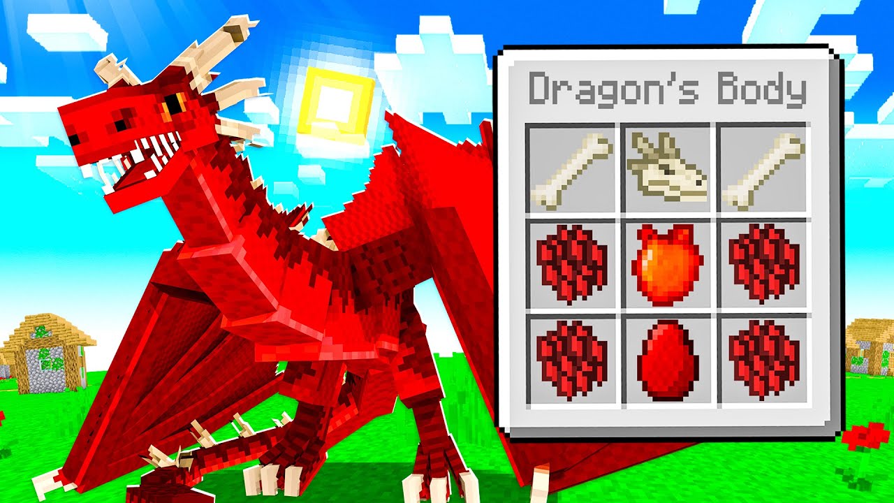 Кража ЧАСТЕЙ ТЕЛА ДРАКОНА в MINECRAFT!
