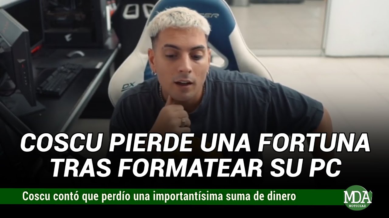 COSCU contó que PERDIÓ más de UN MILLÓN de DÓLARES tras FORMATEAR su PC
