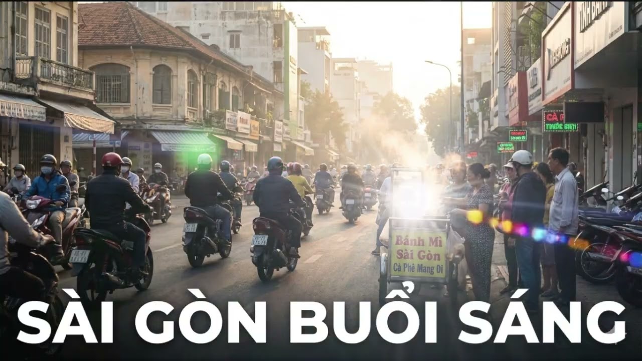 Sài Gòn Buổi Sáng – Tiếng Rao, Dòng Xe Và Nhịp Sống Không Bao Giờ Ngủ | Tản Văn Gây Nghiện