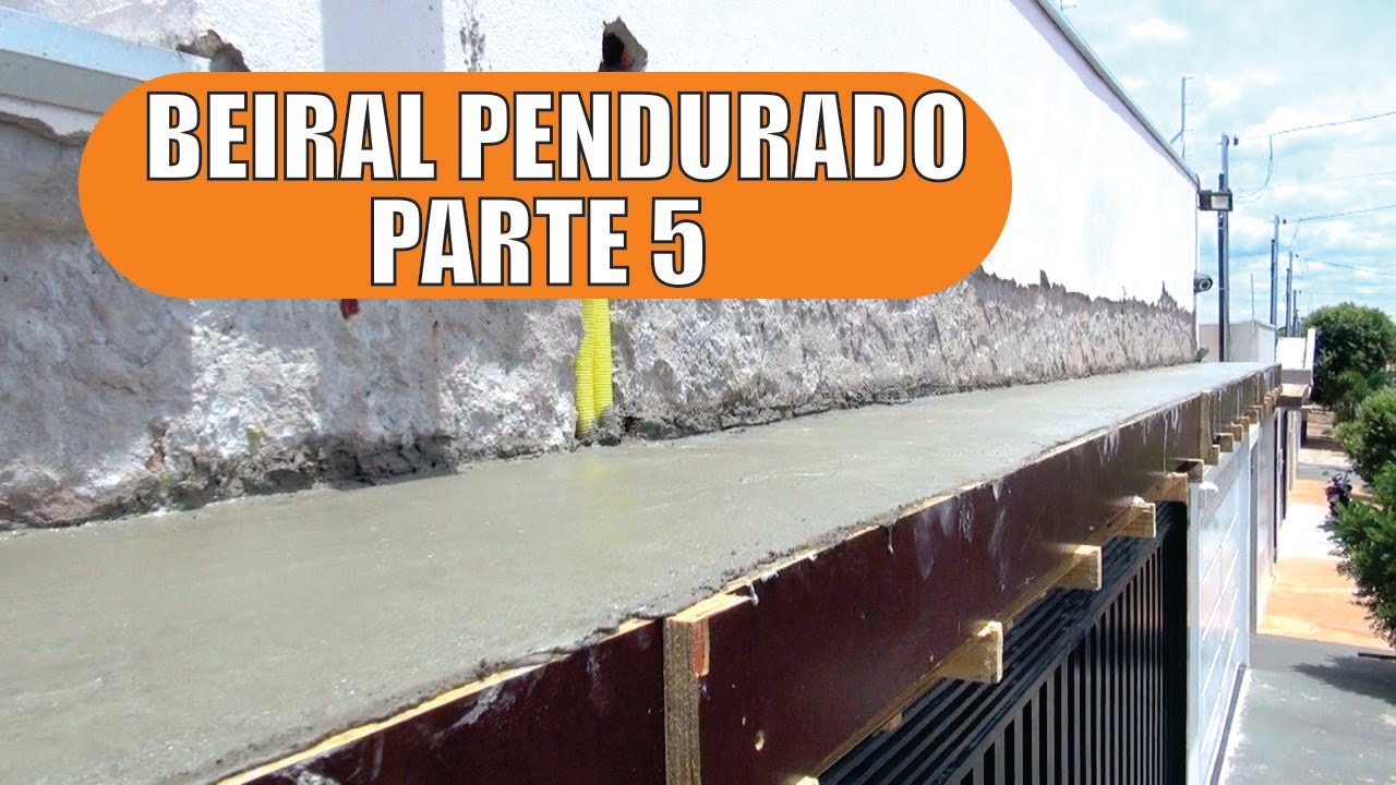 COMO FAZER UM BEIRAL DE LAJE PENDURADO PARTE 5. CONCRETANDO O BEIRAL DE LAJE