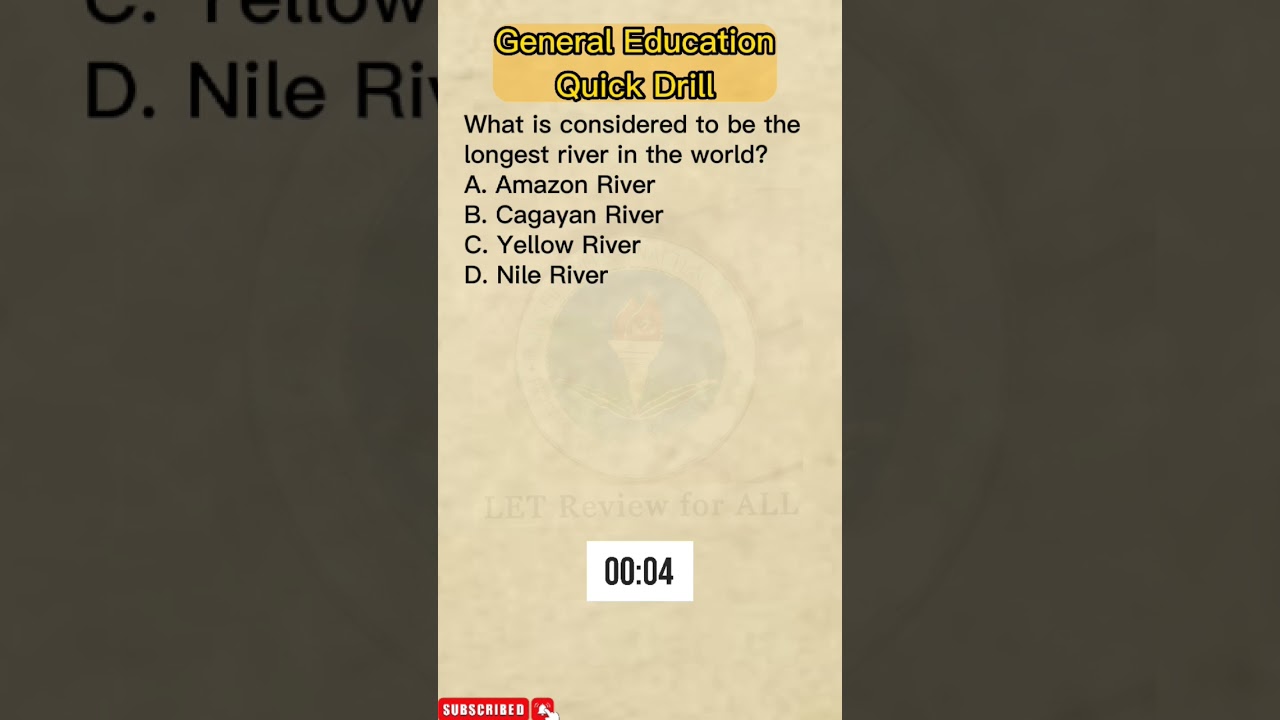 General Education Question #19 - FREE LET Review 2023 #shorts #education #letreview #gened