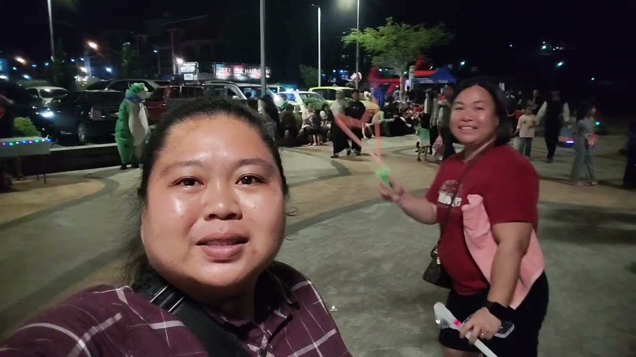 Suasana malam di waterfront Simanggang / sempena CNY 