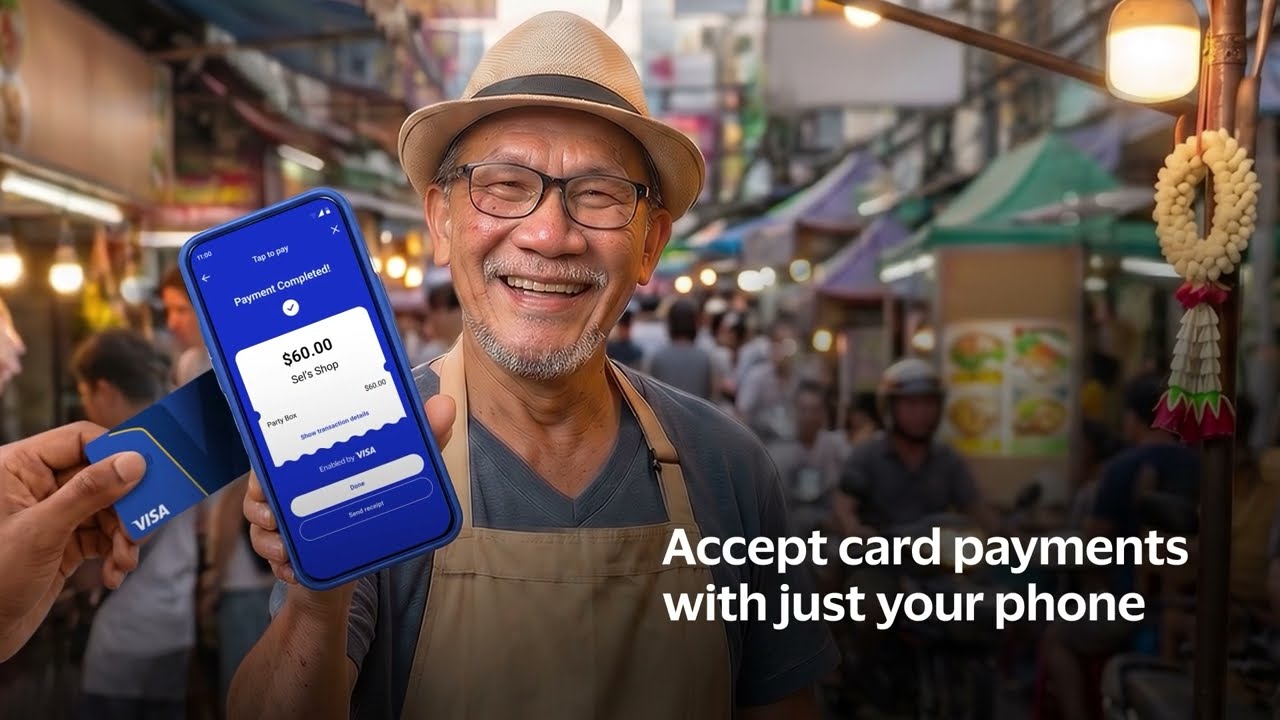 Принимайте оплату картами прямо с телефона с Visa Accept!