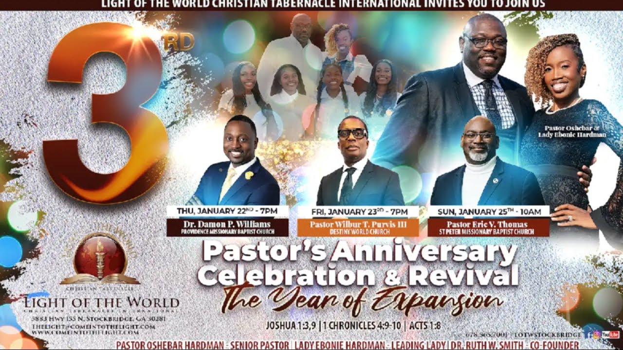 2.1.26 Pastor's 3rd Anniversary  Pastor Eric V. Thomas