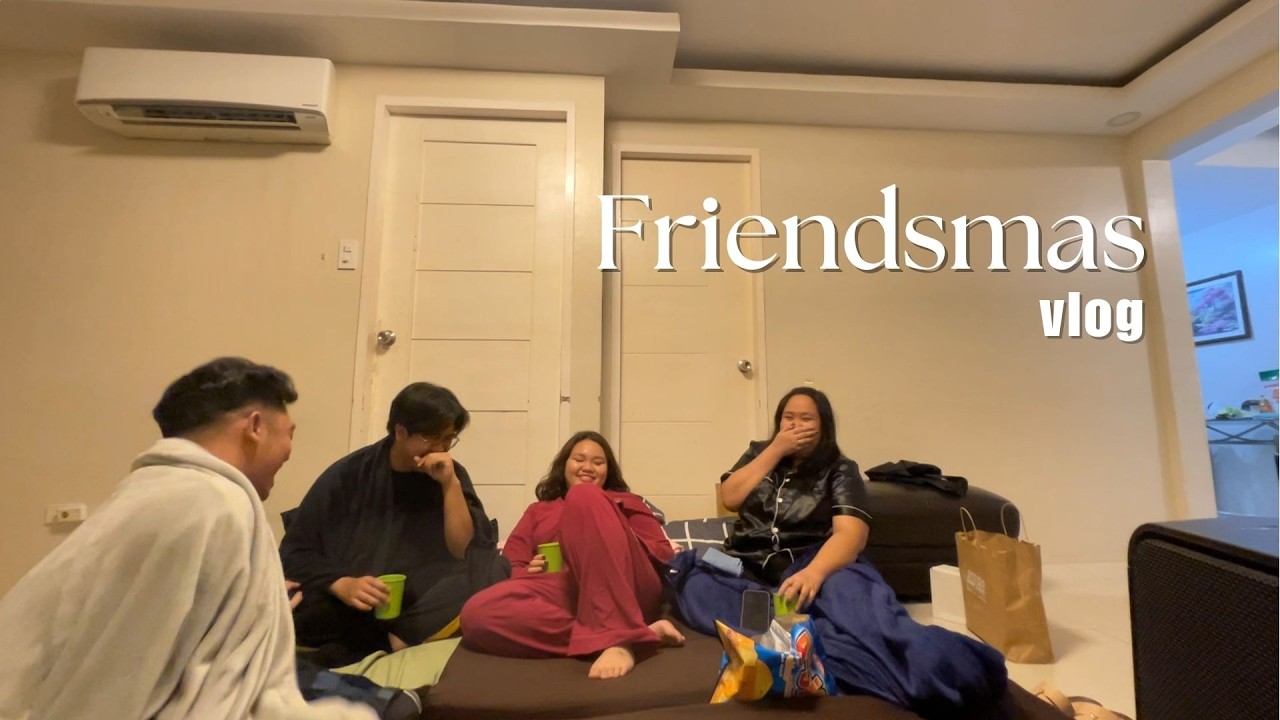FRIENDSMAS vlog 🎄 marugame, swimming, exchange gifts 🎉🍜🥂