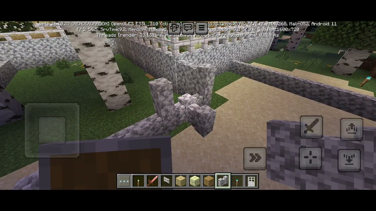 Lanjut bangun rumah berikutnya di Minecraft baru pagar Ama tembok 