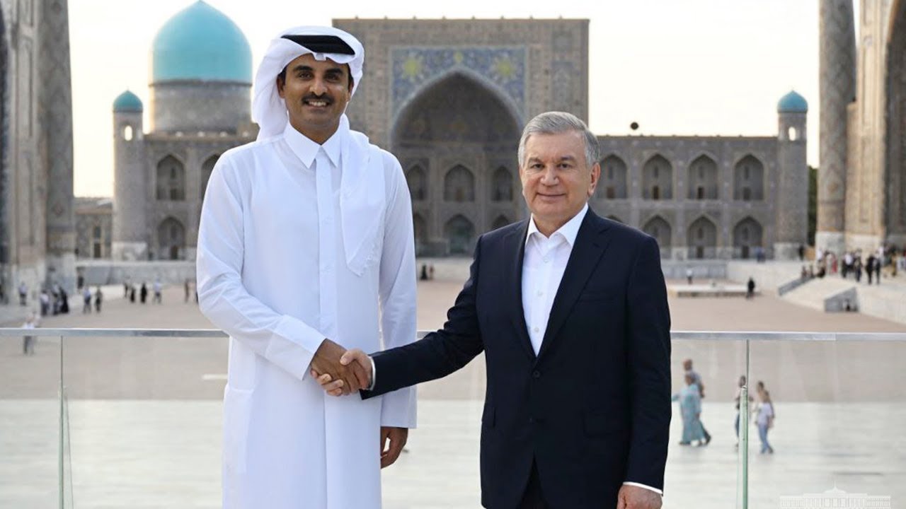 Қатар Амири Шавкат Мирзиёев ҳамроҳлигида  Самарқанд шаҳрининг меъморий обидаларини кўздан кечирди
