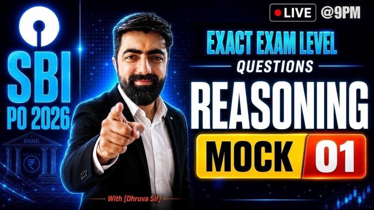 🚀SBI PO 2026 | Reasoning Mock 01 | Exact Exam Level⚡| By Dhruva Sir