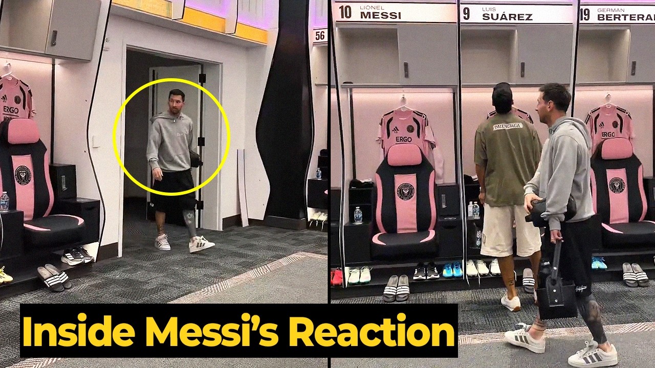 Moment Messi shocked by new locker room design at NU Stadium!