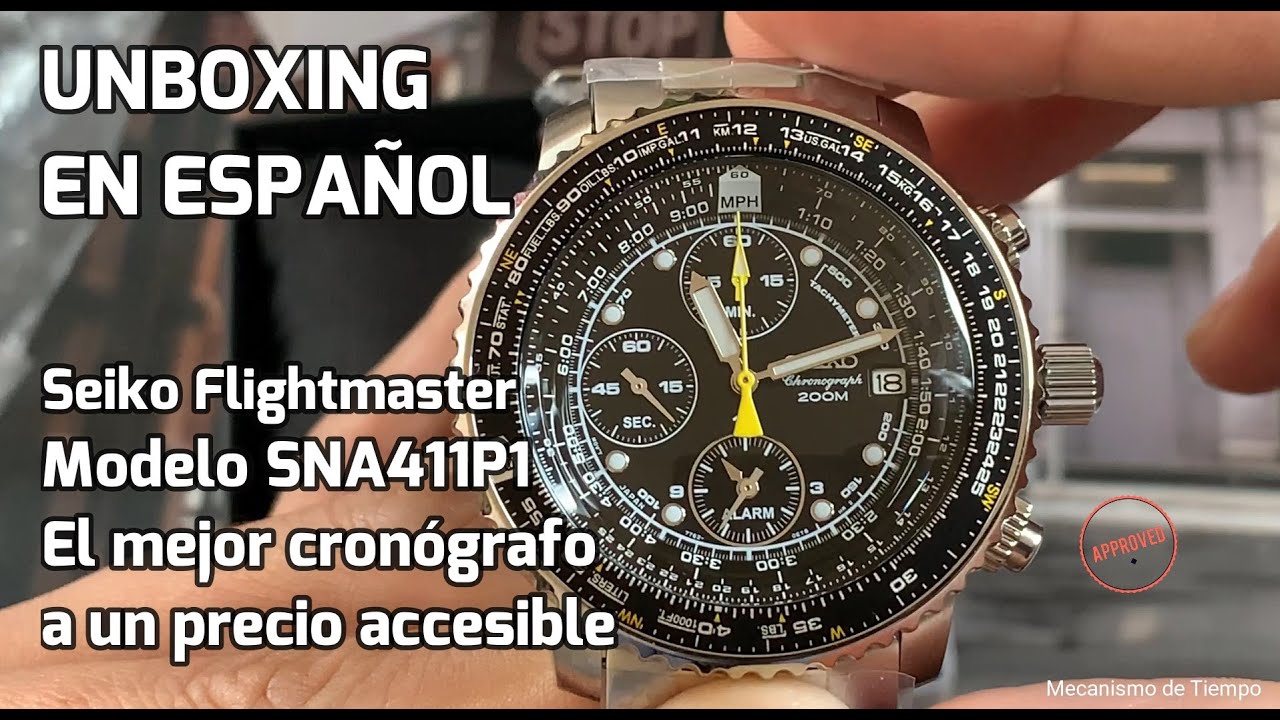 Unboxing en Español.. Seiko FlightMaster SNA411P1, un cronógrafo aviador increíble a un gran precio.