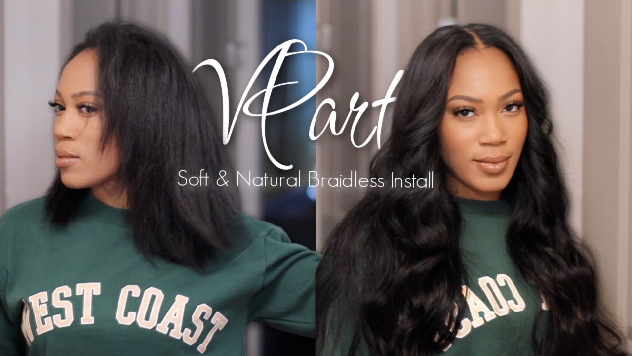 FASTEST BEGINNER FRIENDLY BRAIDLESS VPART WIG INSTALL | NO LACE NO GLUE FT. WESTKISS HAIR