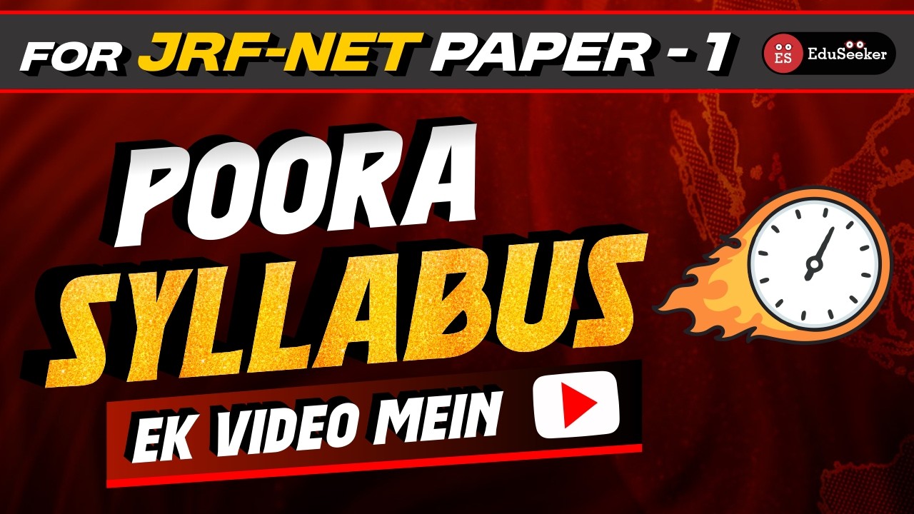 JRF-NET Paper-1 | One Video That Covers Almost Everything (10 Units Marathon)