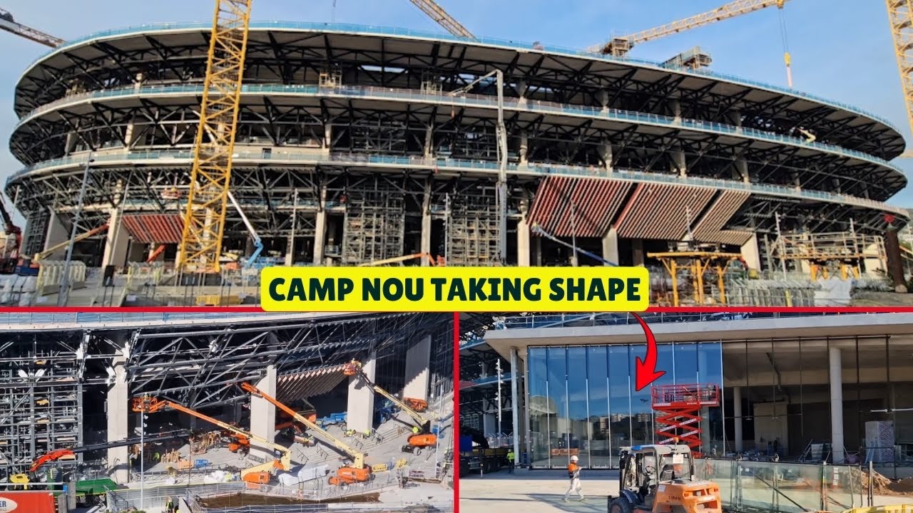 Camp Nou Construction Update | Façade Lamellas, Glass Installation & Structural Progress