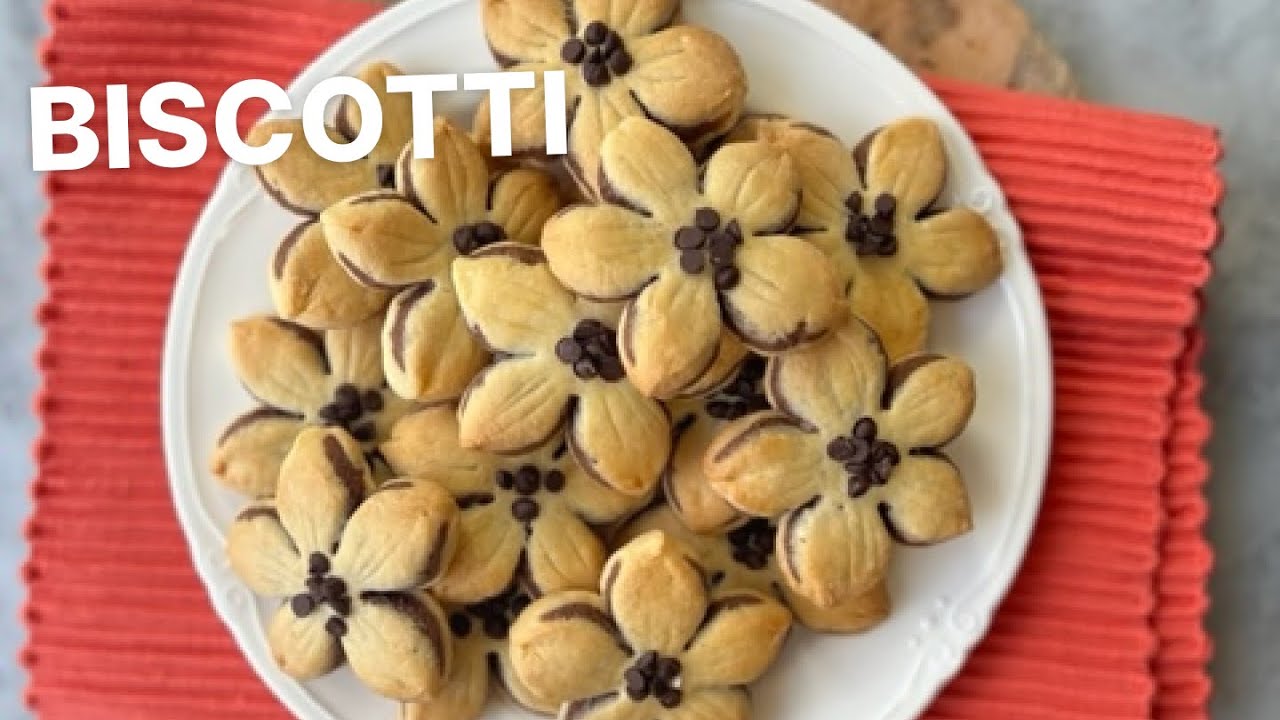 biscotti ripieni PRIMAVERA, fiore con cioccolato 🍫