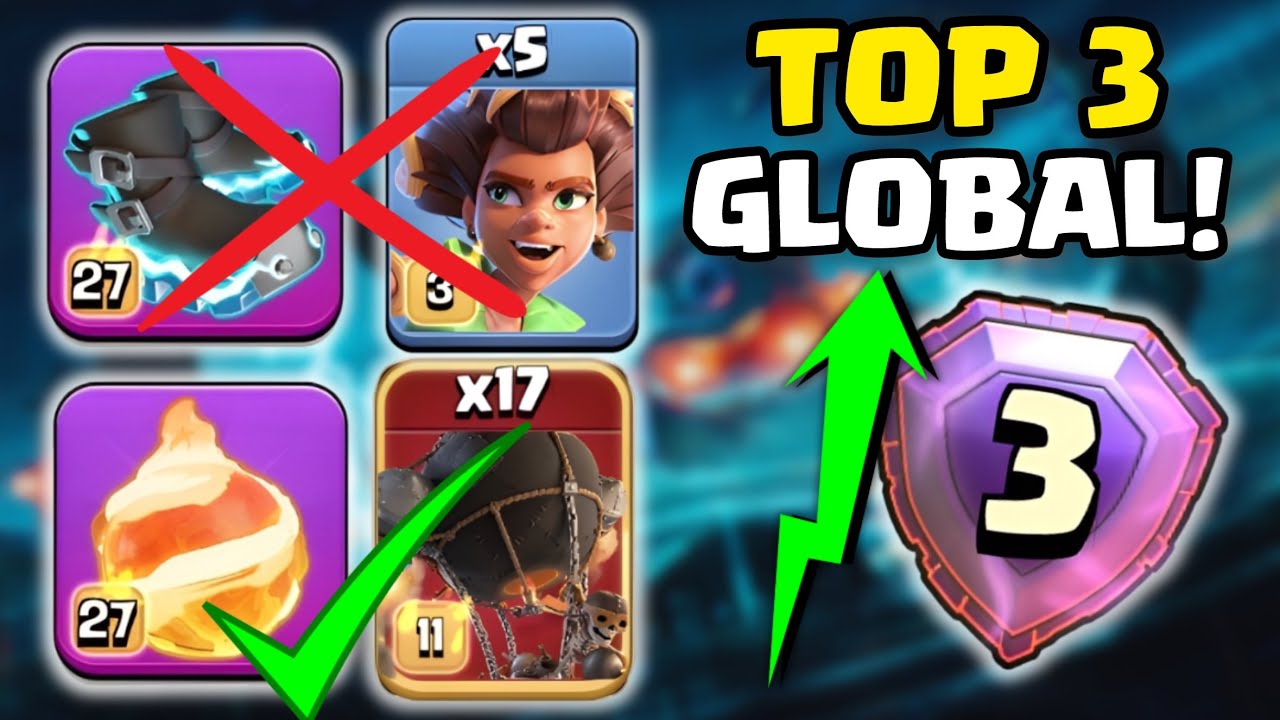I Reached Top 3 Global Using this Fireball Rocketloon Army! | Live Legend Attacks (Clash of Clans)