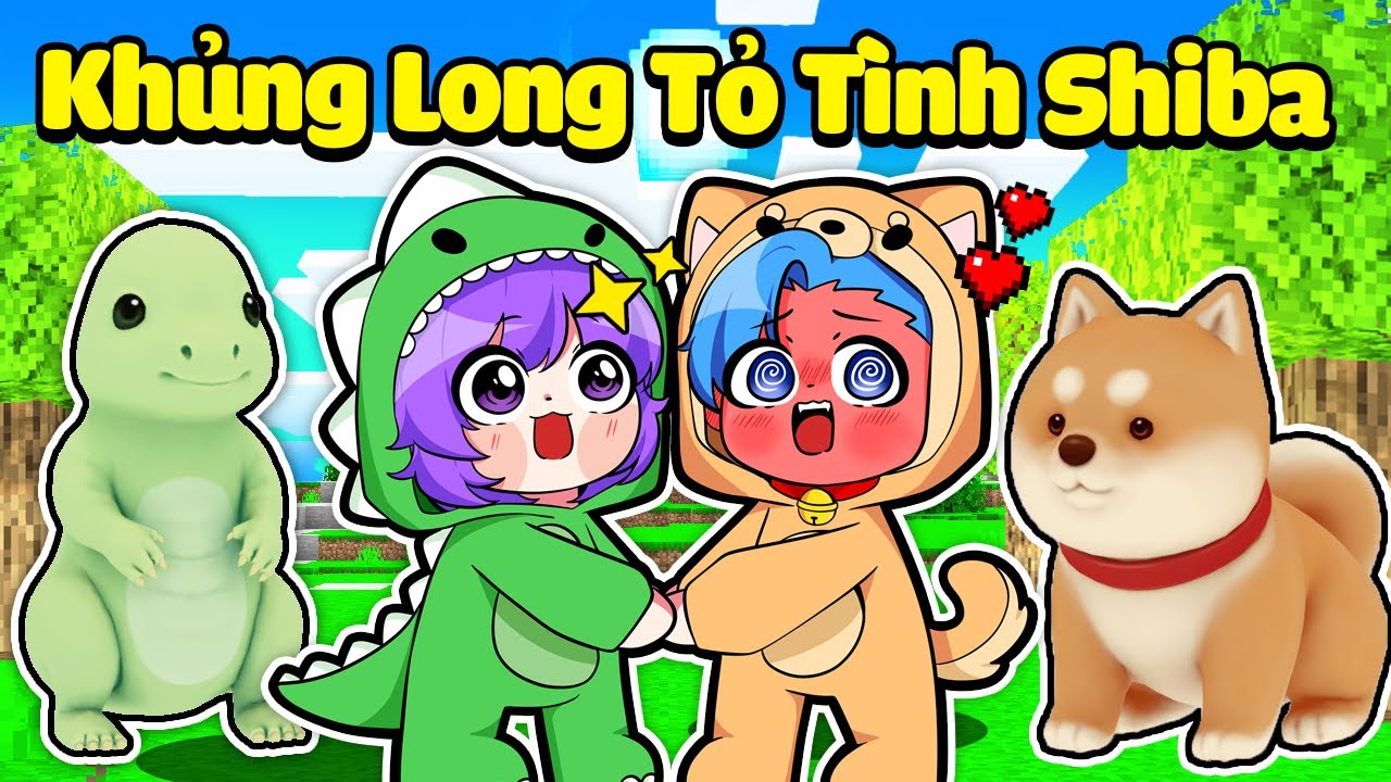 CHUYỆN GÌ XẢY RA NẾU HUY NOOB SHIBA ĐƯỢC NABEE KHỦNG LONG TỎ TÌNH TRONG MINECRAFT 🐶💖🦖