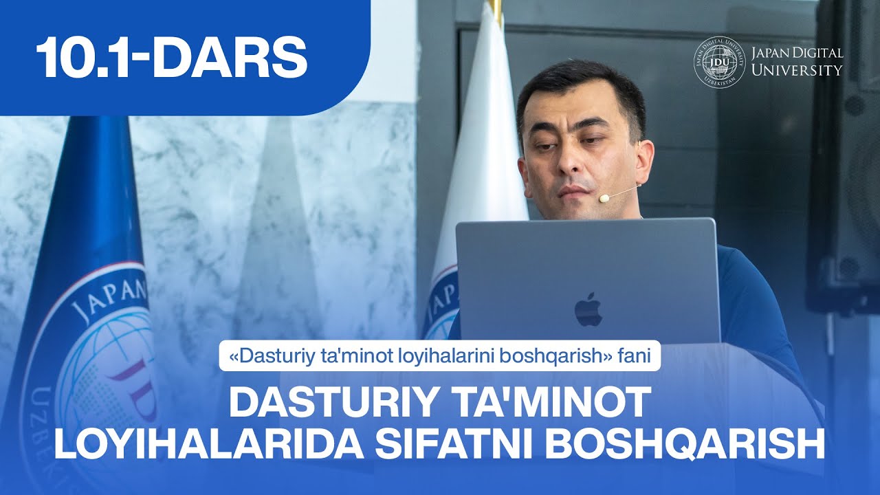 10.1-Dars: Dasturiy ta'minot loyihalarida sifatni boshqarish