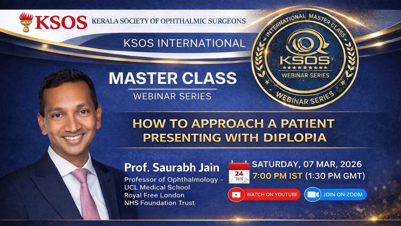 How to Approach a Patient Presenting with Diplopia | International Master Class Webinar | KSOS