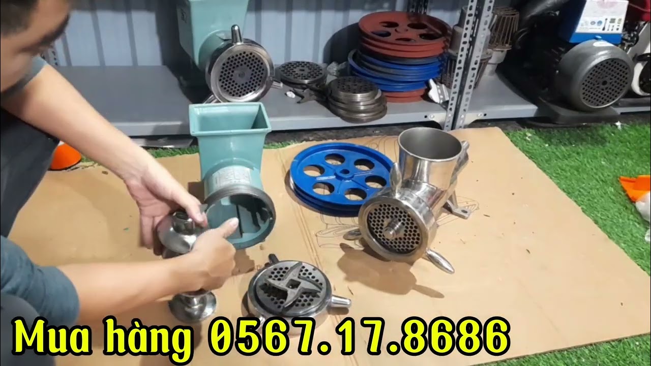 Cối đùn thịt,cối đùn xương,cối đùn ốc,cối đùn cám viên,cối siết mỡ,cối siết gân 42 gang và inox