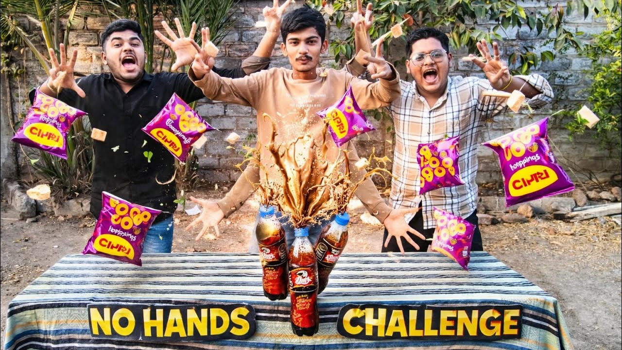 NO HANDS 😱 vs 2 HANDS 😎 vs 1 HANDS 🤯 Food Challenge | Who Wins?