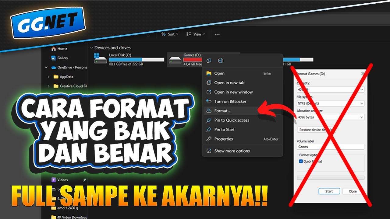 Cara Format Hardisk atau SSD FULL Sampe ke AKARNYA !!