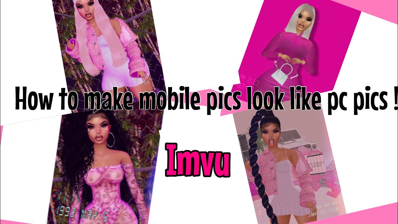 HOW TO MAKE IMVU MOBILE PICS LOOK LIKE PC PICS ! || Imvu Gameplay ||