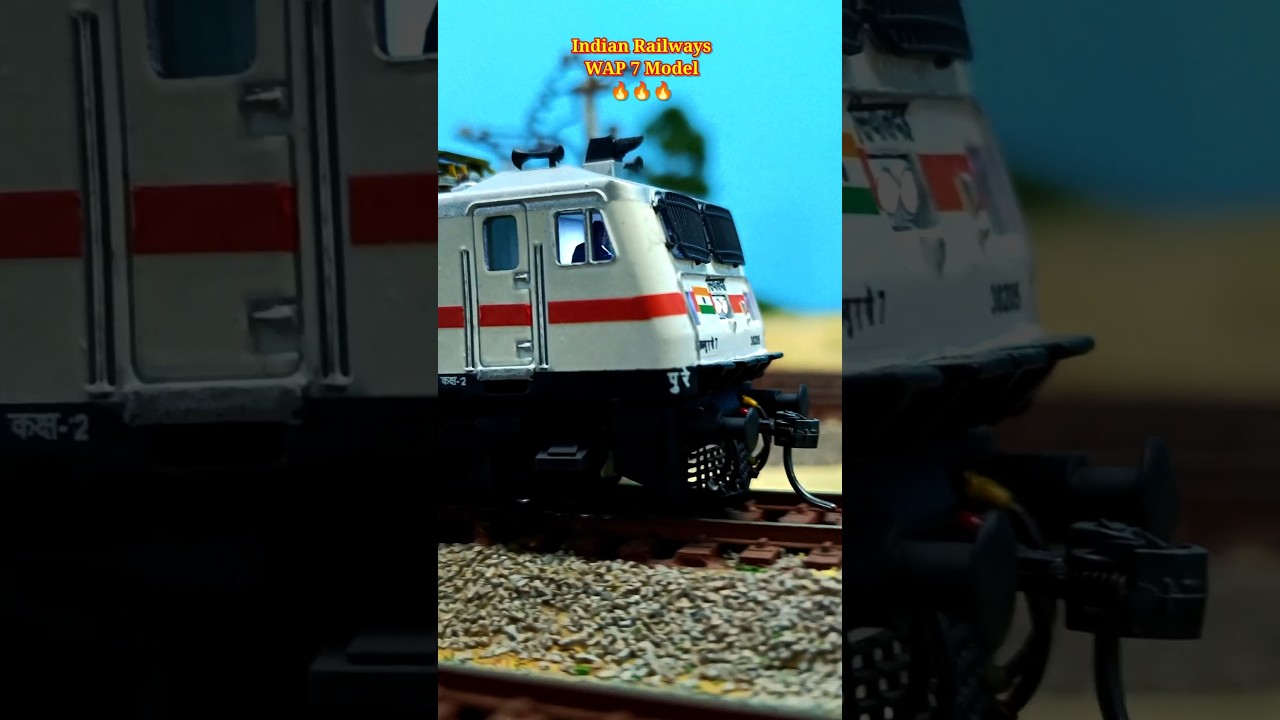 Indian Railways WAP 7 Model Run | Model Train | train video #shorts #indianrailways #trainvideo