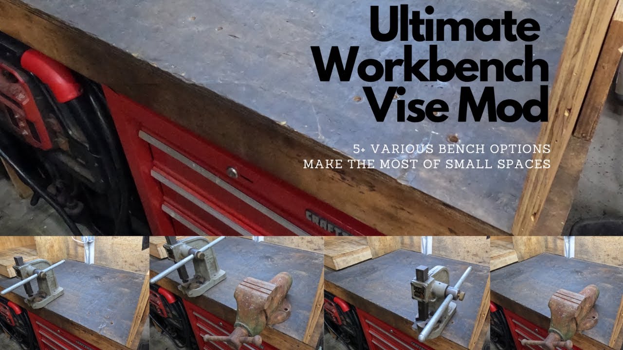 Shop hack! DIY multi tool mount system for your workbench. How to mount a vise on your workbench