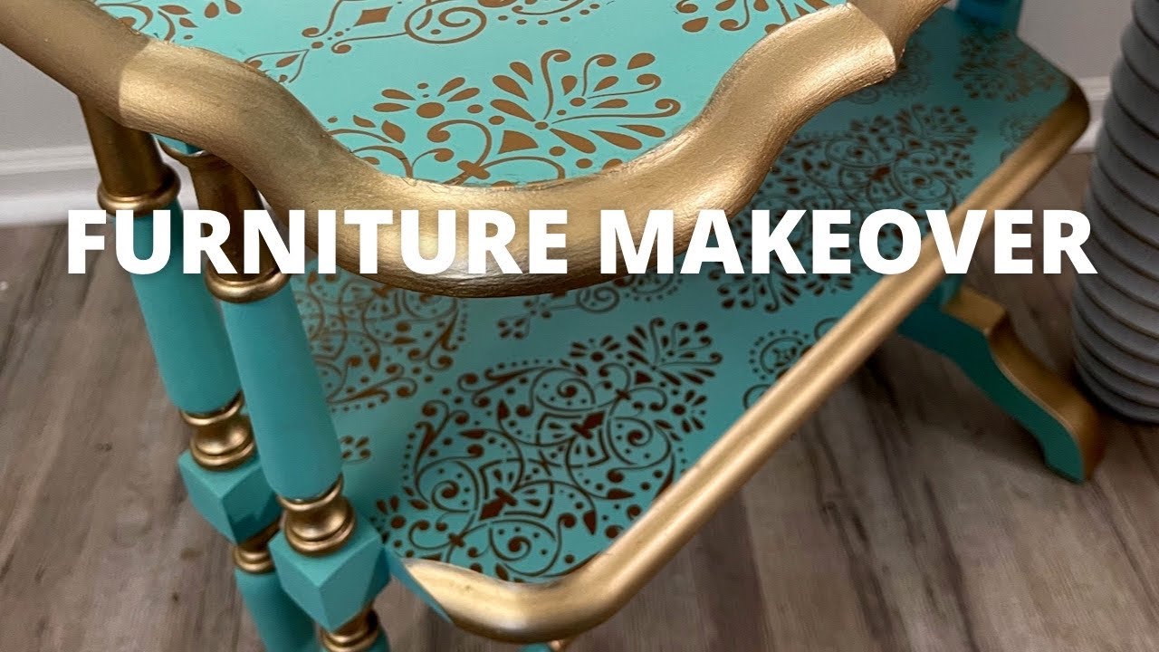 Gorgeous Furniture Makeover with Beautiful Transfers and Posh Chalk Pigments✨😍🎨