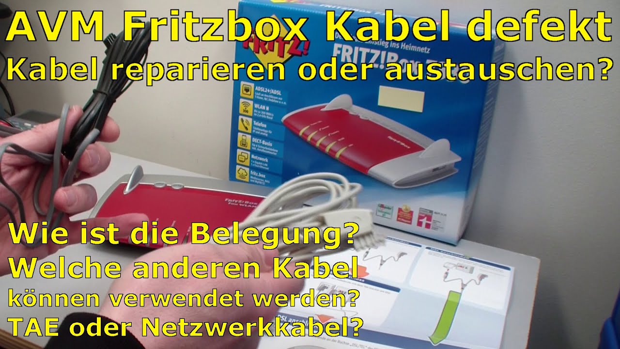 AVM DSL Kabel defekt? Gegen TAE-Kabel tauschen?