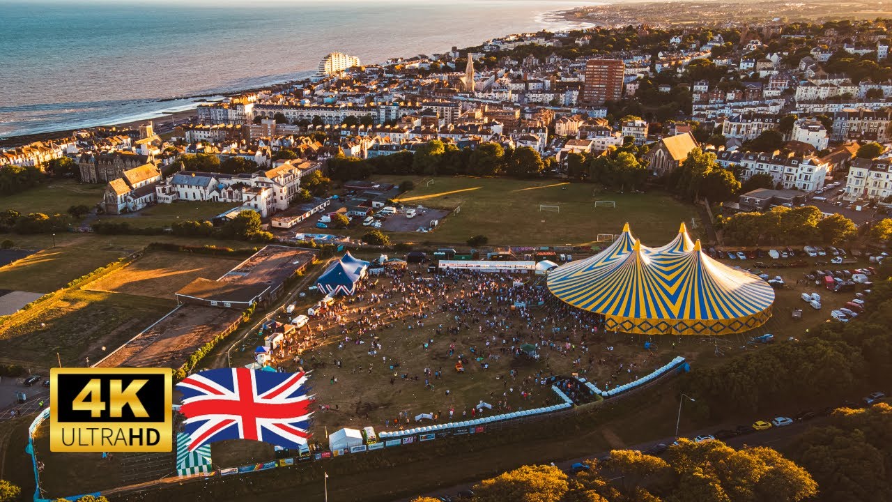 Hastings Festival Vibes: 4K Drone Footage of Beer and Music Celebration 🚁🍻🎶