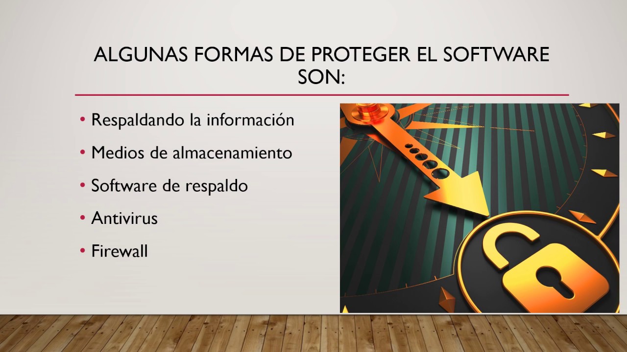 Protecci&oacute;n al software