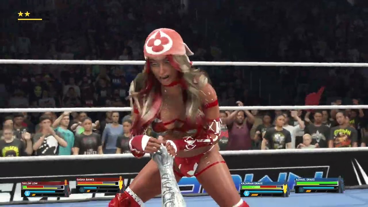 WWE 2K25 - AZRAEL & KAZARIAN VS TAYLOR LOW & SASHA BANKS | TAG TEAM ACTION [SMACKDOWN]
