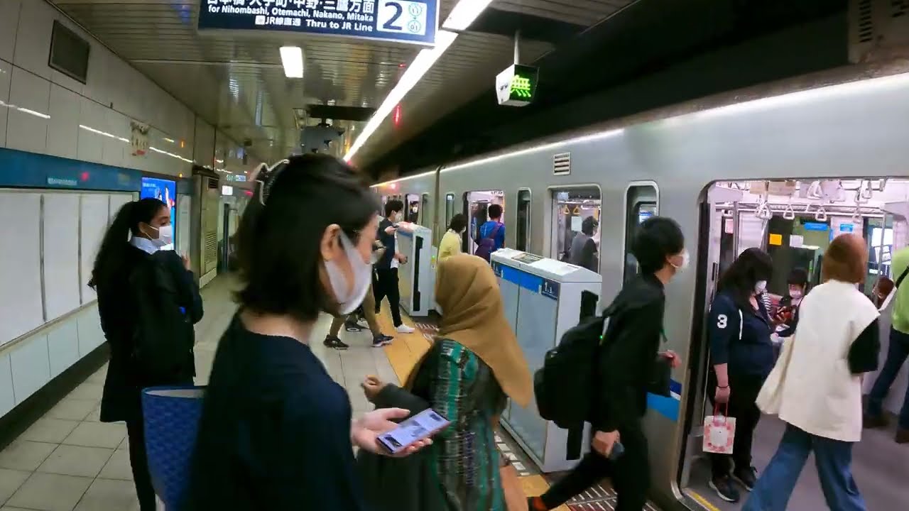 Monzen-nakacho Station T12 Walk | Tokyo Metro Tozai Line Exploration | Japan 4K ASMR