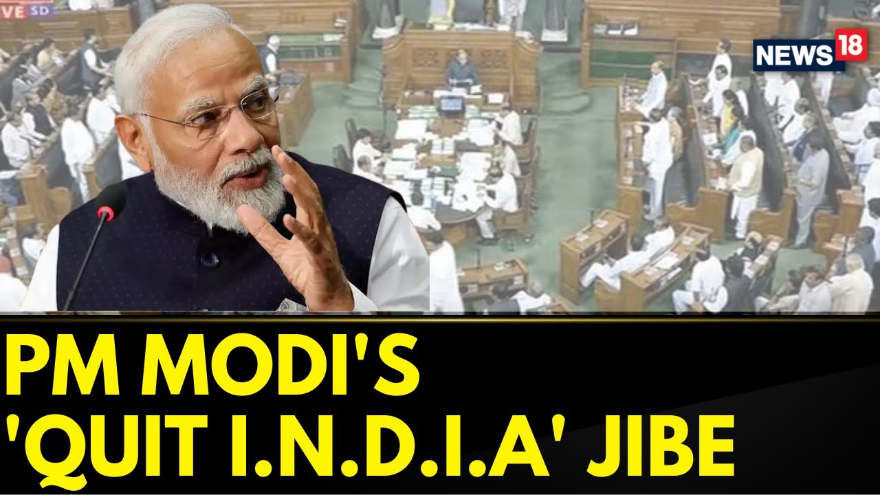 PM Modi Slams Opposition At Bjp Parliamentary Meeting, Makes 'Quit I.N.D.I.A'  jibe | News18